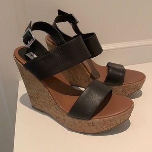 Steve Madden Esme Wedge - Black/Size 10